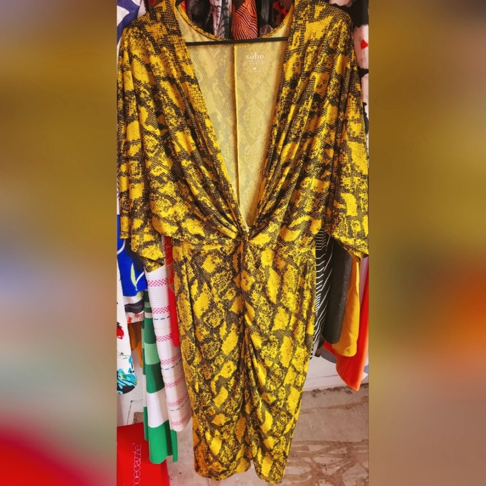 Yellow Python Dress